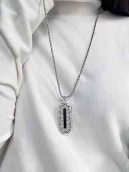 Yellow Chimes - Men Silver-Plated Pendant Necklace