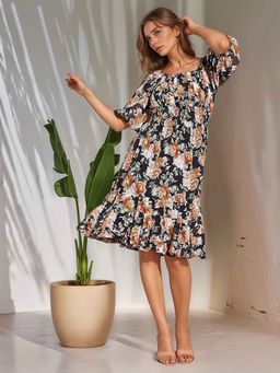 RARE - Multi-Color Floral Regular Dress