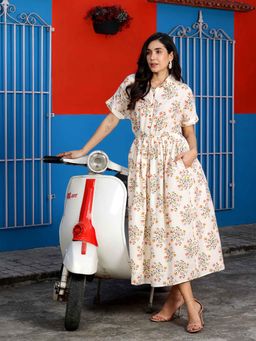 PEPPINOS - Multi-Color Printed A-Line Dress