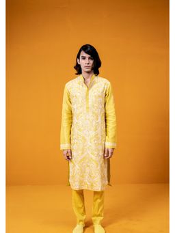 WABI SABI by Anshum-Ritesh - Passion Paisley Yellow Kurta with Pant
