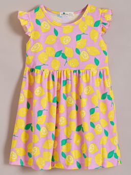 Hopscotch - Pink Citrus Grove Casual Dress