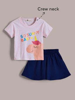 Hopscotch - 2-Pc White Sunny Baby Unicorn T-shirt & Shorts