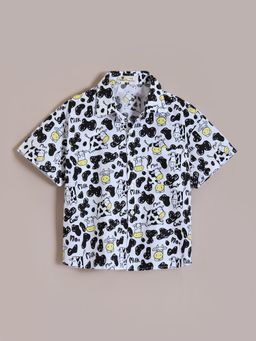 Hopscotch - Black Cow Spot Pattern Shirt