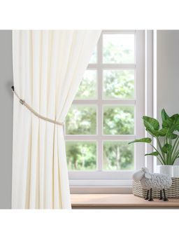 Deco Window - Curtain Tieback Rope Metal Cap 2 Piece