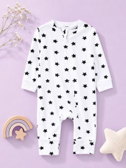 Kidbea - 100% Organic cotton Star Print Romper - Black