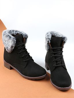 Shoetopia - Women Solid Black Boots