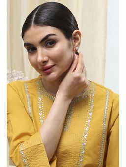 Biba - Women Pearl Brass Studs