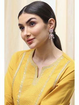 Biba - Women Light Pink Alloy Drop Earrings