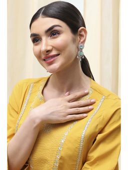 Biba - Women Mint Green Alloy Drop Earrings