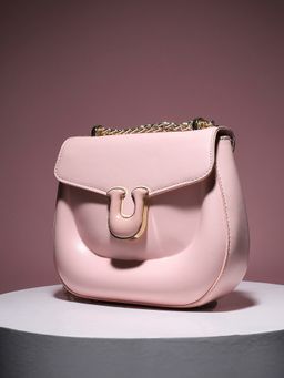 Haute Sauce - Horseshoe Buckle Sling Bag - Blush Pink