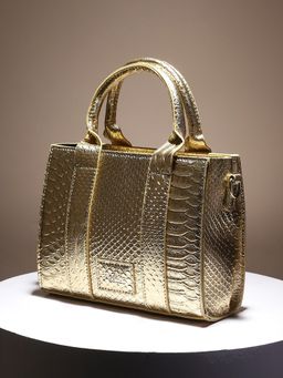 Haute Sauce - Croc Mini Handbag - Gold