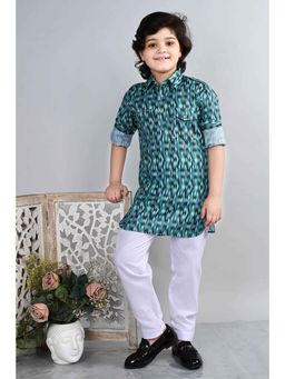 Ahhaaaa - Blue Kurta with Pathani Pyjama - Eid & Ramadan Festive Wear (Set of 2)