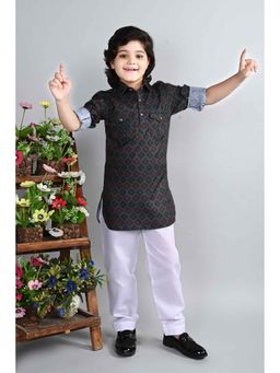 Ahhaaaa - Grey Kurta with Pathani Pyjama - Eid & Ramadan Festive Wear (Set of 2)
