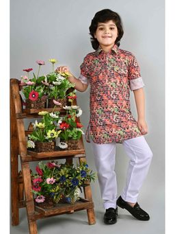 Ahhaaaa - Pink Kurta with Pathani Pyjama - Eid & Ramadan Festive Wear (Set of 2)