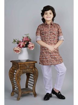 Ahhaaaa - Red Kurta with Pathani Pyjama - Eid & Ramadan Festive Wear (Set of 2)