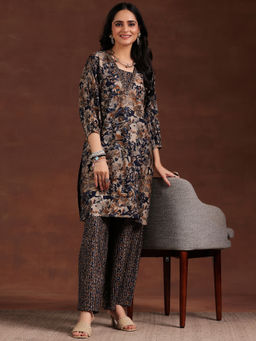Libas - Blue Silk Blend Printed Kurta Sets for Women