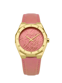 Daisy Dixon - Womens Pink Iridescent Snakeskin Leather Dial Alessandra Analog Watch - D DD177OP (M)