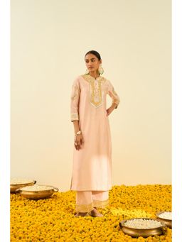 Sheetal Batra - Pink Kurta with Palazzo (Set of 2)