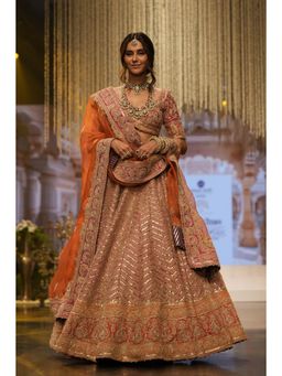 Sheetal Batra - Pink Blouse with Lehenga with Dupatta (Set of 3)