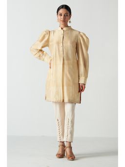 STUDIO BAGECHAA - Aam Yellow Kurti with Pant (Set of 2)