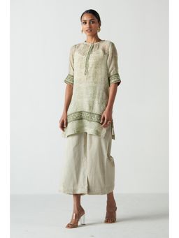 STUDIO BAGECHAA - Angor Green Kurti with Palazzo (Set of 2)