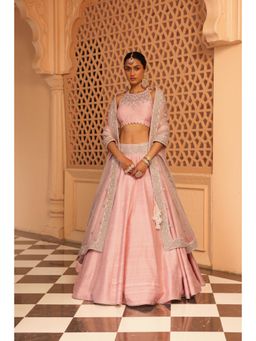 Sheetal Batra - Humeyra Rose-Pink Lehenga with Blouse and Dupatta (Set of 3)