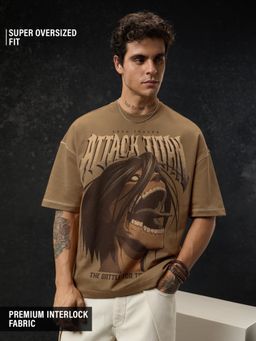 The Souled Store - Official Attack On Titan: Shingeki Men Super Oversized T-Shirts
