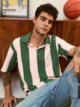 The Souled Store - Mens Club Ivy Oversized Polo T-Shirt