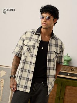 The Souled Store - Plaid Hunters Mens Oversized Shirt