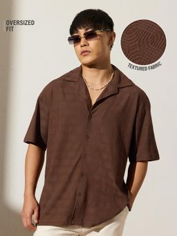 The Souled Store - Deep Mocha Mens Oversized Shirt