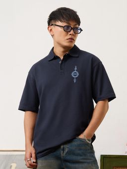 The Souled Store - Mens Desi Drop Brahmaand Oversized Polo T-Shirt
