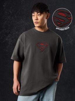 The Souled Store - Mens Official Superman Classic Logo Oversized T-Shirt