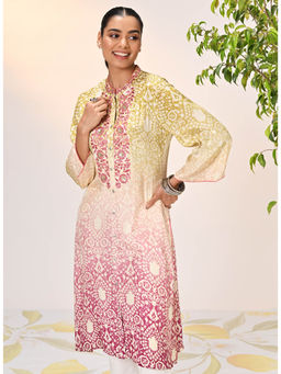 Lakshita - Ruhi Moss Green Viscose Silk Printed Kurta for Women