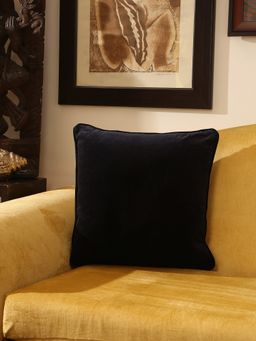 Revive Home - Navy Blue Cotton Velvet Cushion Cover (18 x 18 Inches)