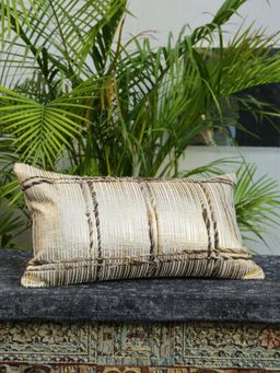 Revive Home - Gold Tone Foiled Details Cushion Cover (12 x 20 inches)