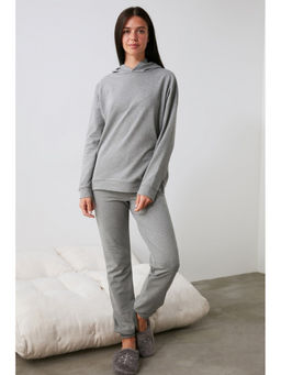 Trendyol - Wake Up Slogan Hooded Pyjamas (Set of 2)