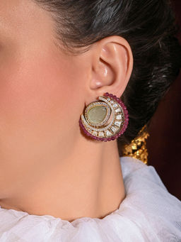 Joules By Radhika - Radiant Red Stud Earrings