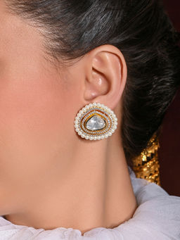 Joules By Radhika - Wondrous White Stud Earrings