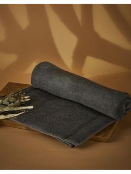 Fabindia - Grey Sancha Pile Cotton Medium Towel - 500 GSM