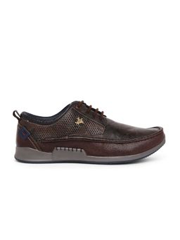 BUCKAROO - PERRI Genuine Crumbald Leather Brown Casual Shoes for Men