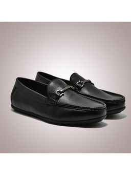 WOODLAND - Woods Mens Solid Black Loafers