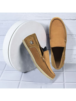 WOODLAND - Mens Camel Slip On Mocassins