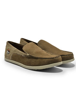WOODLAND - Mens Khaki Slip On Mocassins