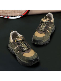 WOODLAND - Mens Olive Green Lace Up Casual Shoes