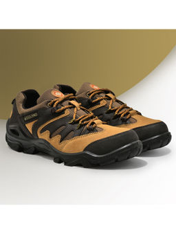 WOODLAND - Mens Colorblock Camel Casual Boat Shoes