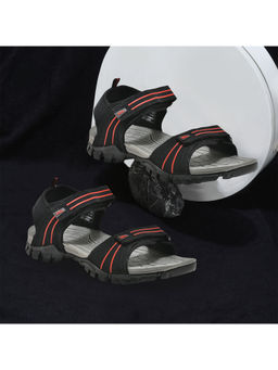 WOODLAND - Mens Black Velcro Sports Sandals