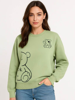 Oh Rare - Green Regular Fit Sweatshirt