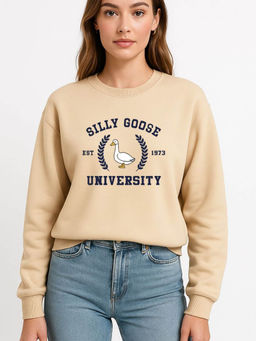 Oh Rare - Beige Typography Sweatshirt