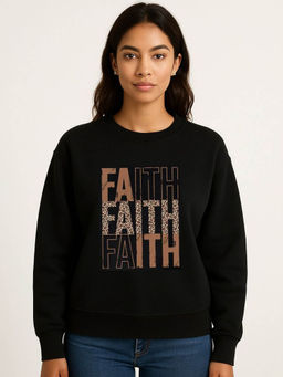 Oh Rare - Leopard and Letter Thermal Lined Sweatshirt