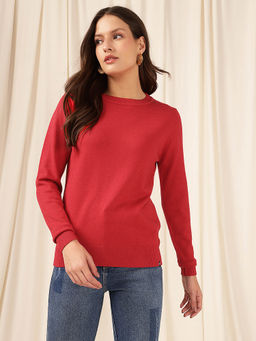 Xpose - Red Crew Neck Pullover Sweater